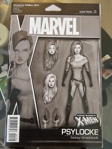 Uncanny X-Men #1 Series 3 B&W Actionfigur Variante Psylocke - Bild 1 von 7