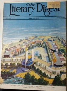 June 3, 1933 The Literary Digest Chicago Century of Progress World's Fair Cover - Picture 1 of 20