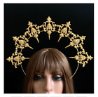 Gold Goddess Halo Crown Angel Big Celestial Festival Grecian Tiara Headpiece