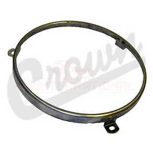 Cr Auto Headlamp Retaining Ring Front, Left or Right for Jeep J-320 1963-1965