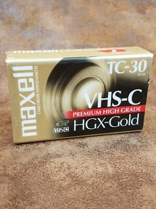 New Maxell HGX-Gold TC-30 Premium High Grade VHS-C Tape - Picture 1 of 3