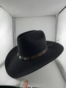 Vintage ‘70s Beaver Brand Men’s 6 3/4 Black Cowboy Hat-5X! - Picture 1 of 12