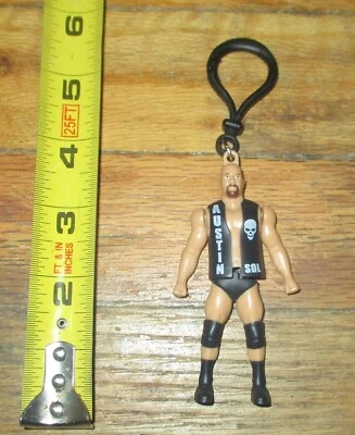 Mini figura de lucha libre 2020 WWF WWE Jakks Stone Cold Steve Austin llavero WCW Foto 1 de 2