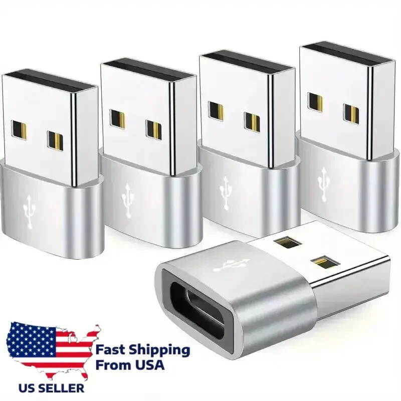 5-Pack USB-C 3.1 Female to USB A Male Adapter Converter OTG Type C Android Phone - Image 1 of 4