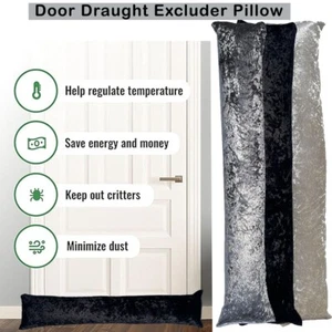 Draught Excluder Cushion Fabric Hallway Door Draft Insulator Home Window Decor - Picture 1 of 23
