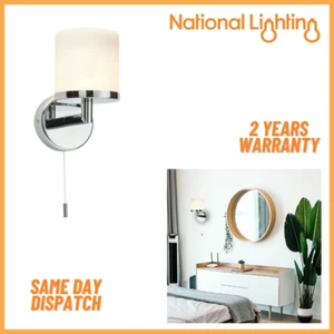 LIPCO LED Wall Light G9 Waterproof Indoor Light with Pull Cord Switch - IP44 - Picture 1 of 11