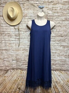 Abito donna Jessica London blu navy pizzo bordo maglia senza maniche 16W - nuovo con scatola - Foto 1 di 6