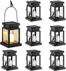 8 Pack Solar Hanging Lantern Outdoor, Candle Effect Light with Stake for Garden