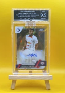 Christopher Nkunku Gold Lava Auto Topps Chrome 2023 Rb Leipzig Graded 9.5 Mint + - Picture 1 of 2