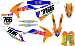 2019-2022 KTM SX-SXF 125-450 Team Raths KTM Kit & Plates Dirt Bike Graphics - Picture 1 of 1