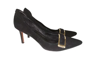 Rachel Zoe Vero Cuoio Womens Pumps Shoes Black Suede Pointed Toe Stiletto 9.5 - Picture 1 of 11