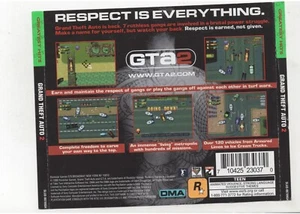 Grand theft Auto 2 II PS1 ARTWORK ONLY Authentic Edge Wear - Picture 1 of 1