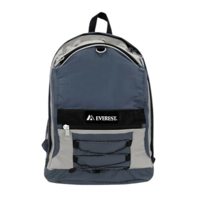 Mochila Everest Lugage Dos Tonos con Bolsillo de Malla - Gris Foto 1 de 4