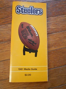 Guía de medios de los Pittsburgh Steelers 1981, excelente condición - Imagen 1 de 1