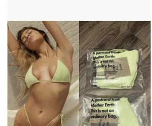 Stone fox swim Rico bikini halter top only pomelo terry size S NWT - Picture 1 of 7