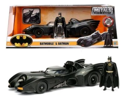 1:24 1989 Batmobile w/Batman Figurine -- Batman Movie -- JADA - Image 1 of 2