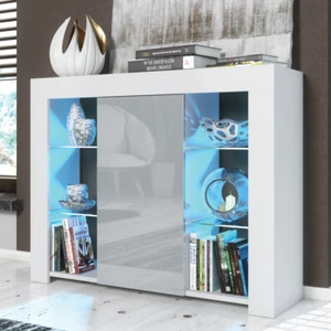 Modern Sideboard Display Cabinet I TV Stand I High Gloss Doors I Free LED Lights - Picture 1 of 31