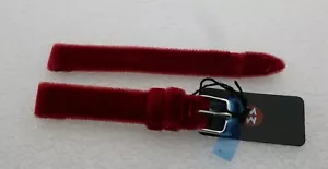 Genuine Michele 12 mm Red Velvet Watch Band Strap NEW - Picture 1 of 4