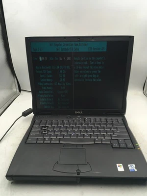 DELL LATITUDE C610 - BOOTS TO BIOS - INTEL PENTIUM III - NO RAM - READ DESC - BB - Image 1 of 4