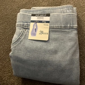 Mujer Talla 4X 28W-30W Terra & Sky Pull On Jeggings Tiro Alto Ajustado Nuevo con Etiquetas - Imagen 1 de 5