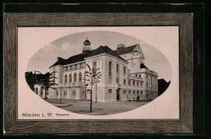 Minden i. W., Blick zum Theater, Ansichtskarte  - Picture 1 of 2