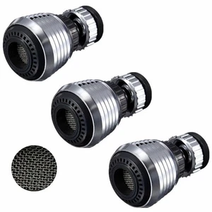 3x Rotate Swivel Dual Settings Nozzle Aerator Faucet Adapter Water Saving Tap - Picture 1 of 4