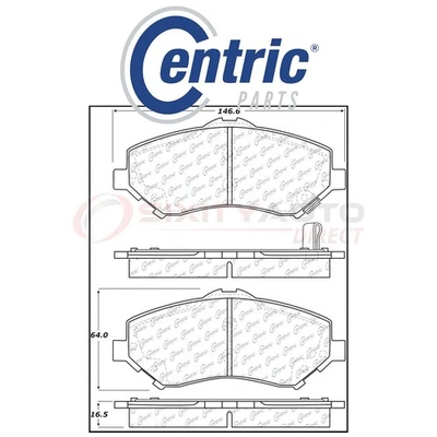 Centric C-TEK Metallic Disc Brake Pads for 2009-2013 Dodge Journey 2.4L 3.5L oa Foto 1 de 4
