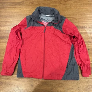 Columbia Jacket Mens Medium Red Gray Windbreaker Full Zip, Mesh Lining RM2015 - Picture 1 of 9