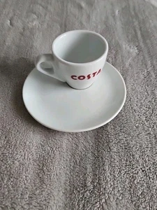 Costa Kaffee Espressotasse & versetzte 3 Bohnen Untertasse - kostenloser Versand UK - Bild 1 von 7