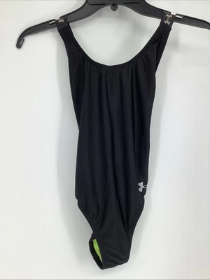 Traje de baño Under Armour niñas talla 8 negro una pieza W57 Foto 1 de 4