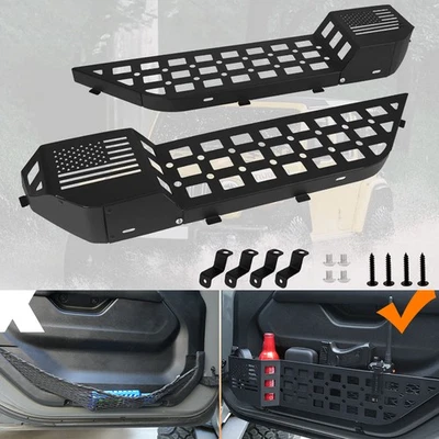 2x bolsillos de almacenamiento de puerta delantera lateral para Jeep Wrangler JL Gladiator JT 2018-2023 Foto 1 de 4