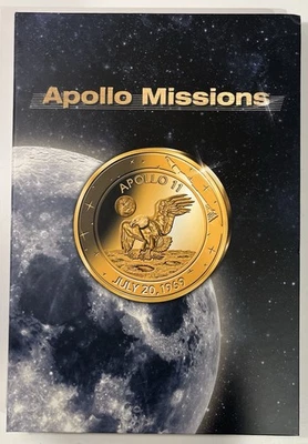 ~2019-Apollo 50th Anniversary Missions 24k gold plated 18 Coin Set-w/case & COA~ - Image 1 of 4