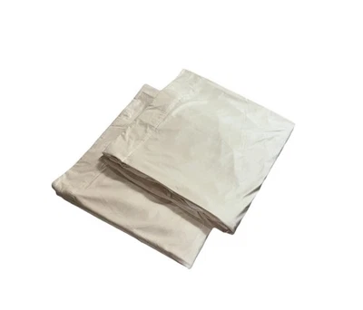 2 Velvet Curtains Panels Light Beige Lined Drapes Rod pocket 95 Long Neutral - Image 1 of 4