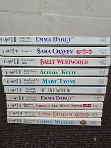 Harlequin Presents Book lot of 10 PB 1997 Aug Alison Kelly Helen Bianchin - Picture 1 of 12