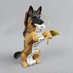 Danbury Mint Santa’s Shepherds Christmas Ornament MAKIN' A LIST German Shepherd - Picture 1 of 7