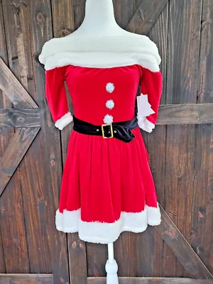 Vestido de férias feminino Mrs. Claus | Médio | Novo com etiquetas | FOFO - Imagem 1 de 4