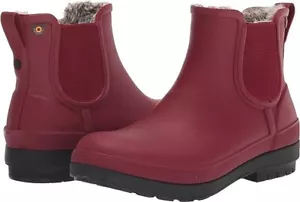 BOGS Mujer Amanda Peluche II Chelsea Botas Lluvia Cranberie UK 7 US10 Nuevas con caja - Imagen 1 de 6