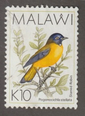 Malawi 1988 #533A Birds (Starred Robin) - F/VF Used - Image 1 of 2