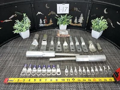 41 QTY! BULK MIX-Thomas & Betts Burndy T&B 54270 2 Hole Compression Lug Terminal - Image 1 of 4