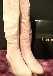 Pierre Dumas Light Pink Faux Suede Boot Size 8 1/2 - Picture 1 of 4