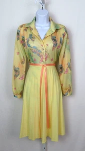 VTG 1960s LUCKY TOPS BUTTERFLY BLOUSE & SKIRT SIZE MEDIUM RIBBON BELT - Picture 1 of 24
