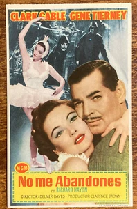 NEVER LET ME GO Original Movie Herald Clark Gable Gene Tierney Adventure Romance - Picture 1 of 2