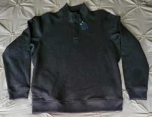Travis Mathew Wall Black/Gray Mock Neck Fleece Henley Pullover Size XLarge NWT  - Picture 1 of 12