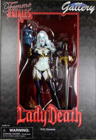 9-INCH LADY DEATH GALLERY STATUE ~ DST Diamond Select Brian Pulido Chaos Comics Cover