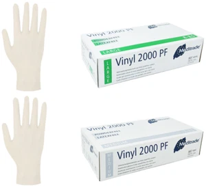 Neu Meditrade Vinyl 2000 PF Einweghandschuhe 100 Stück in Größen S,M,L,XL - Bild 1 von 1