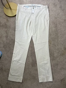 Peter Millar Crown Pilot Chino Pant Mens 40 Beige Stone Flat Front ME0B06 NWT - Picture 1 of 8