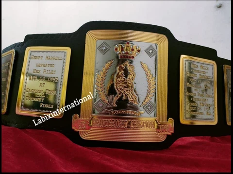New southern Heavy weight wrestling championship belt adult size 4 mm zinc Cover