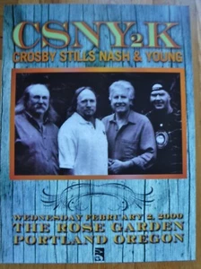 CSNY 2000 music concert tour POSTER art Portland Oregon Crosby Stills Nash Young - Picture 1 of 2