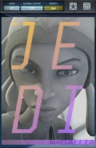 Topps Star Wars Card Trader JEDI (J-E-D-I) Adi Gallia Rainbow Base Digital - Picture 1 of 1
