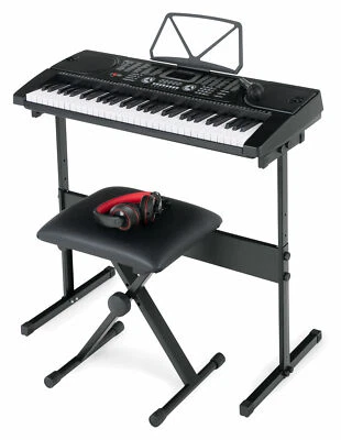 Digital 61 Tasten Keyboard E-Piano 255 Sounds Rhythmen Kopfhörer Bank Lern Set